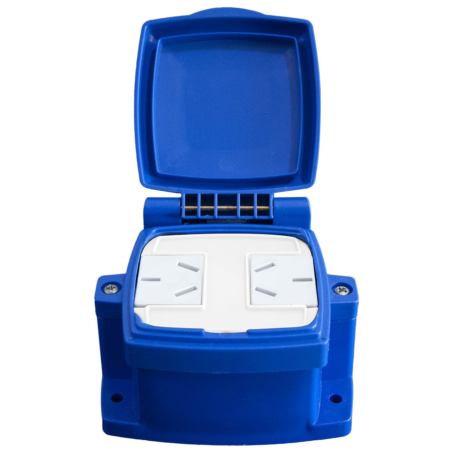 C810 - CAJA CAPSULA PLASTICA 2 TOMA CORRIENTE
