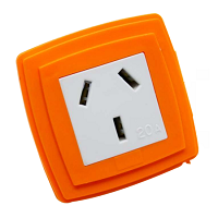 S801 - SOPORTE PLASTICO 1 TOMA CORRIENTE 10 AMP