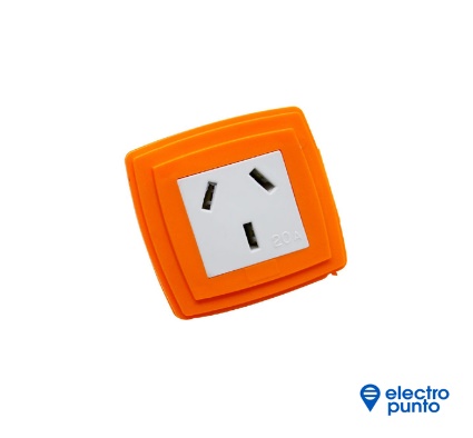C-818 - SOPORTE PLASTICO 1 TOMA CORRIENTE CAPSULADA 20 AMP