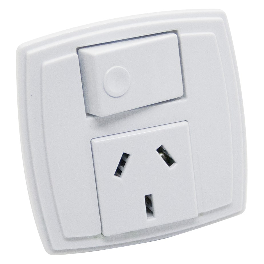 S819 - SOPORTE PLASTICO  1 TOMA CORRIENTE Y 1 INTERRUPTOR