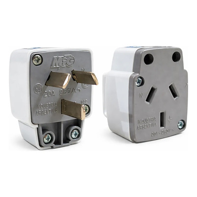 242 - FICHA HEMBRA ALTO CONSUMO BIPOLAR 20 AMP - MIG