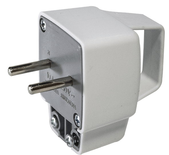 FICHA MACHO BIPOLAR ALTO CONSUMO 10 AMP (SALIDA REDONDA) - MIG