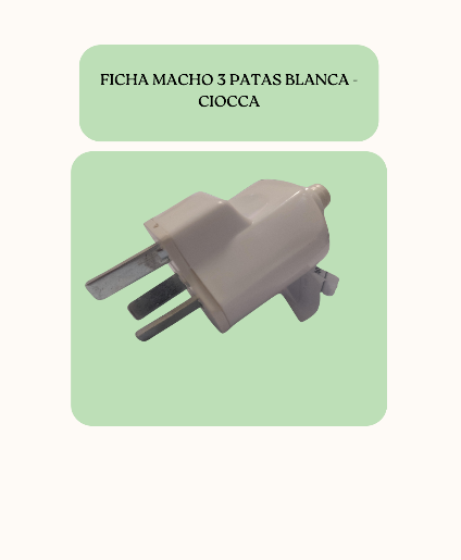 FICHA MACHO 3 PATAS BLANCA - CIOCCA (CAJA DE 200UNIDADES)