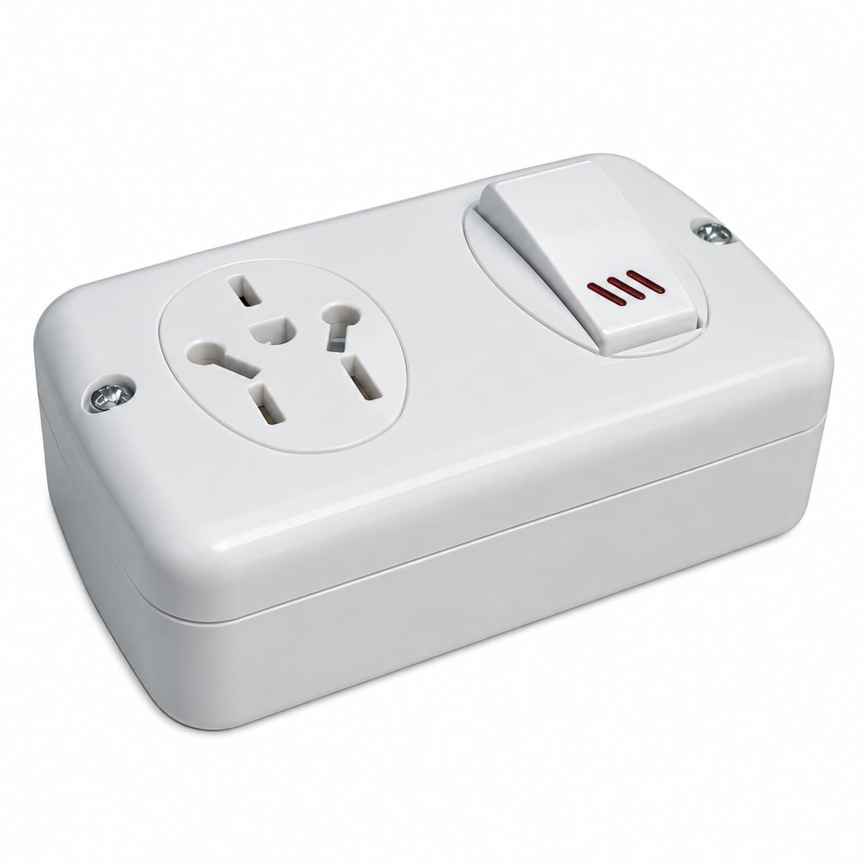 1 MODULO INTERRUPTOR 10A Y 1 TOMACORRIENTE EXTERIOR -CIOCCA