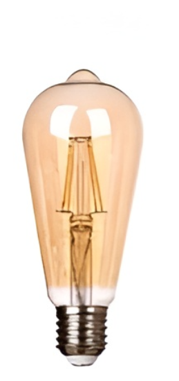 ETHEOS - LAMPARA LED VINTAGE ULTRA CALIDA -ST64- AMBAR