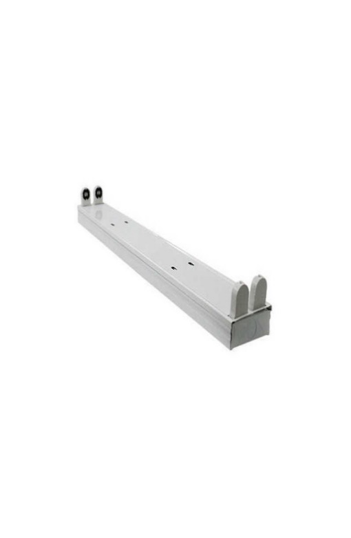 LISTON DOBLE CABLEADO C/ZOCALO PARA TUBO LED 2X20W