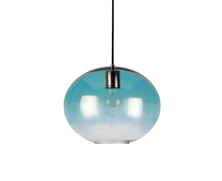 AARHUS M - COLGANTE 1 LUZ E27 CRISTAL CELESTE