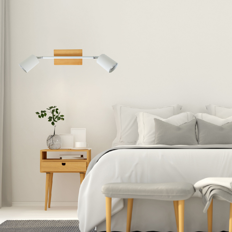AGALMA BLANCO - APLIQUE DE PARED 2 LUCES GU10