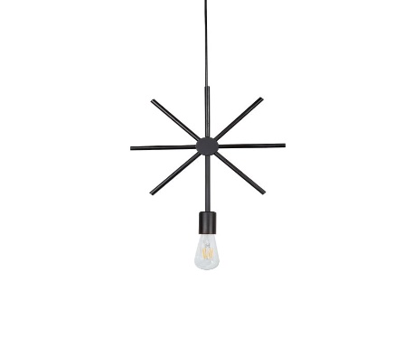 ASTERIX - COLGANTE 1 LUZ E27 ASTERISCO NEGRO