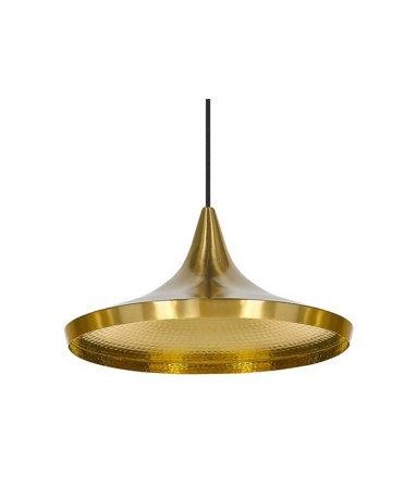 BEAT WIDE - COLGANTE ORO SATINADO INTERIOR GOFRADO ORO E27 360MM