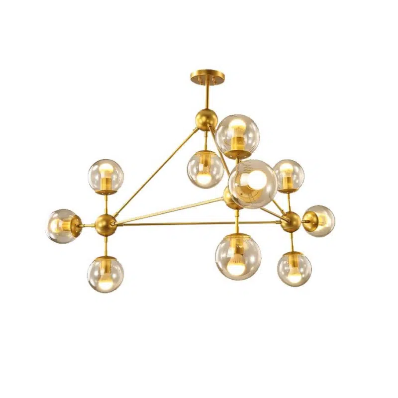 BIG BANG - ARAÑA ORO SATINADO 10 LUCES E 27 TULIPA AMB