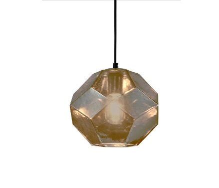BIRK - COLGANTE 1 LUZ E27 CRISTAL AMBAR