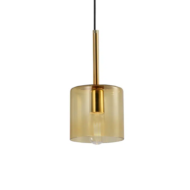 COCO FAT - COLGANTE 1 LUZ E27 CRISTAL AMBAR