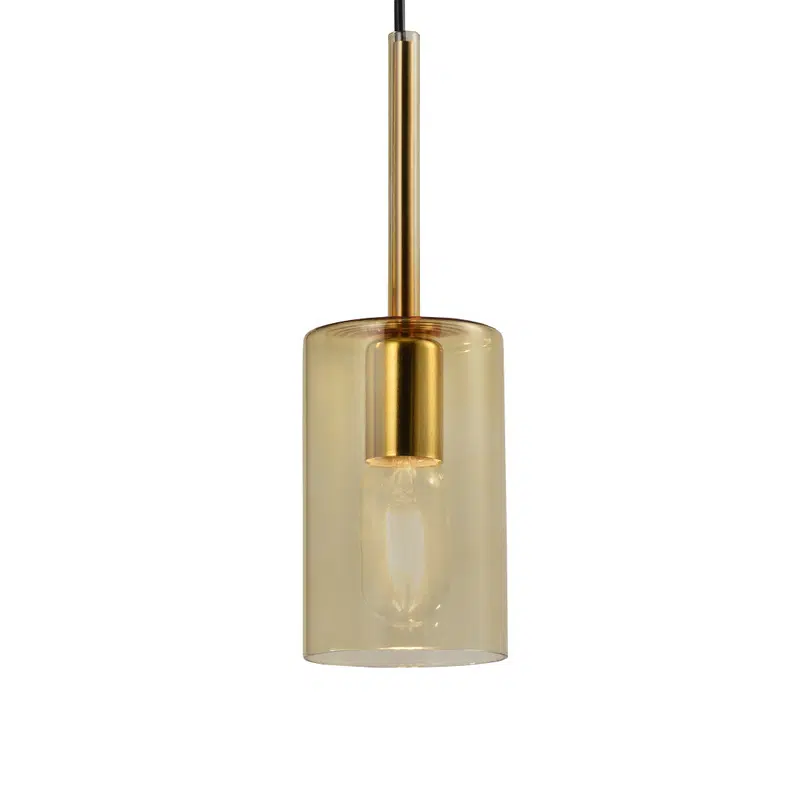 COCO FIT - COLGANTE 1 LUZ E27 CRISTAL AMBAR