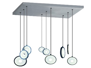DISCO STU - COLGANTE 9 LUCES LED 72W