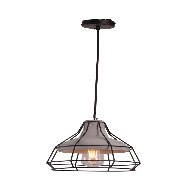 EINAR - COLGANTE JAULA 1 LUZ E27 BASE HORMIGÓN