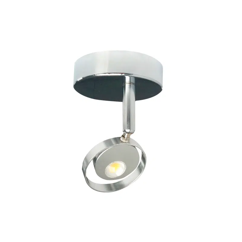 HELIOS I - APLIQUE 1 LUZ LED COB 5W 220V CROMO 3000K