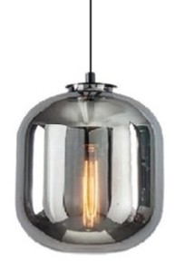 KALMAR - COLGANTE 1 LUZ E27 CRISTAL HUMO