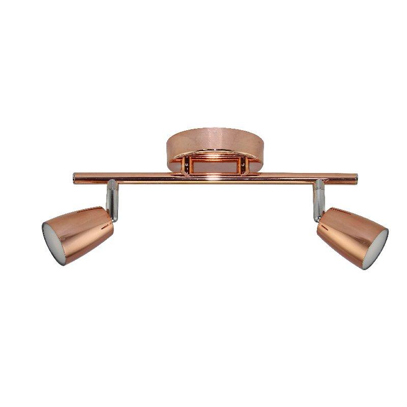 MOISES II - APLIQUE DE 2 LUCES COBRE LED COB 10 W 220V