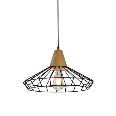 ODIN - COLGANTE DE UNA LUZ E27 MADERA