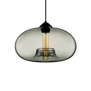 QUELA - COLGANTE 1 LUZ E27 CRISTAL HUMO