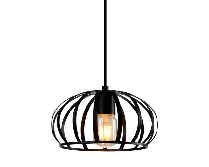 REGINA - COLGANTE 1 LUZ E27 NEGRO