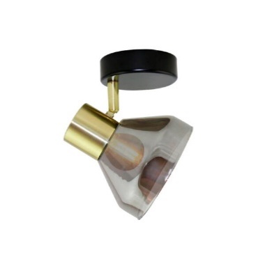 SCOTCH I - APLIQUE 1 LUZ TULIPA HUMO E27 NEGRO