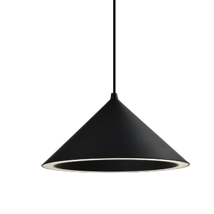 THAI - COLGANTE COMBINADO ANILLO LED 18W + E27 NEGRO