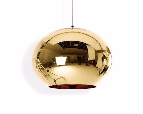 TOM M - COLGANTE CRISTAL ESPEJO ORO E27 300MM