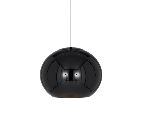 TOM S - COLGANTE CRISTAL ESPEJO NEGRO E27 250MM