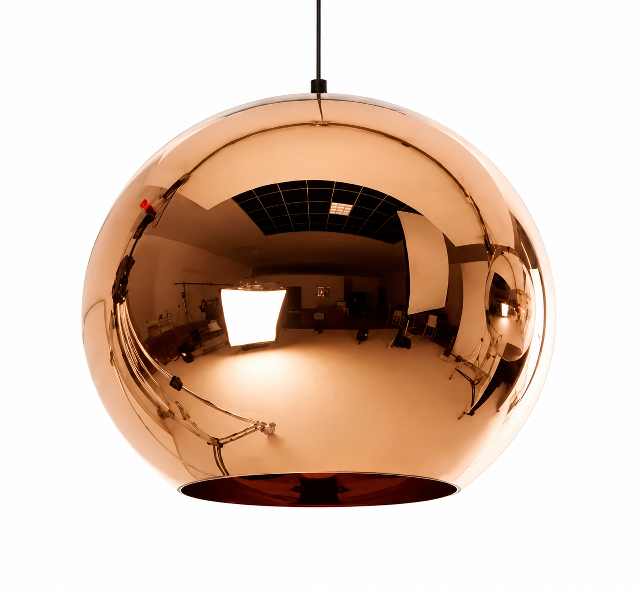 TOM XS - COLGANTE CRISTAL ESPEJO COBRE BRILLO E27 150MM
