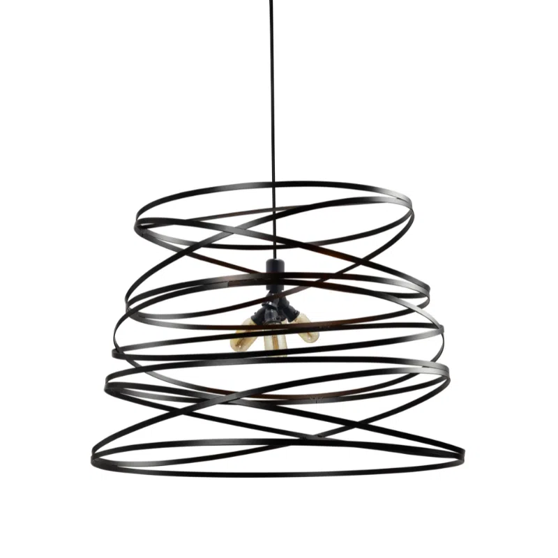 TWIST XL - COLGANTE 4 LUCES E27 NEGRO