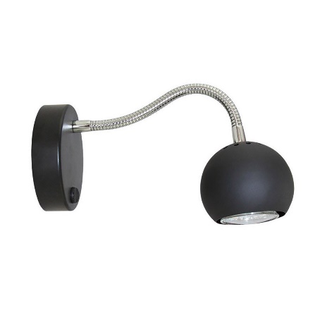 VENUS CABECERA - APLIQUE CABECERA REGULABLE NEGRO DE 1 LUZ GU10