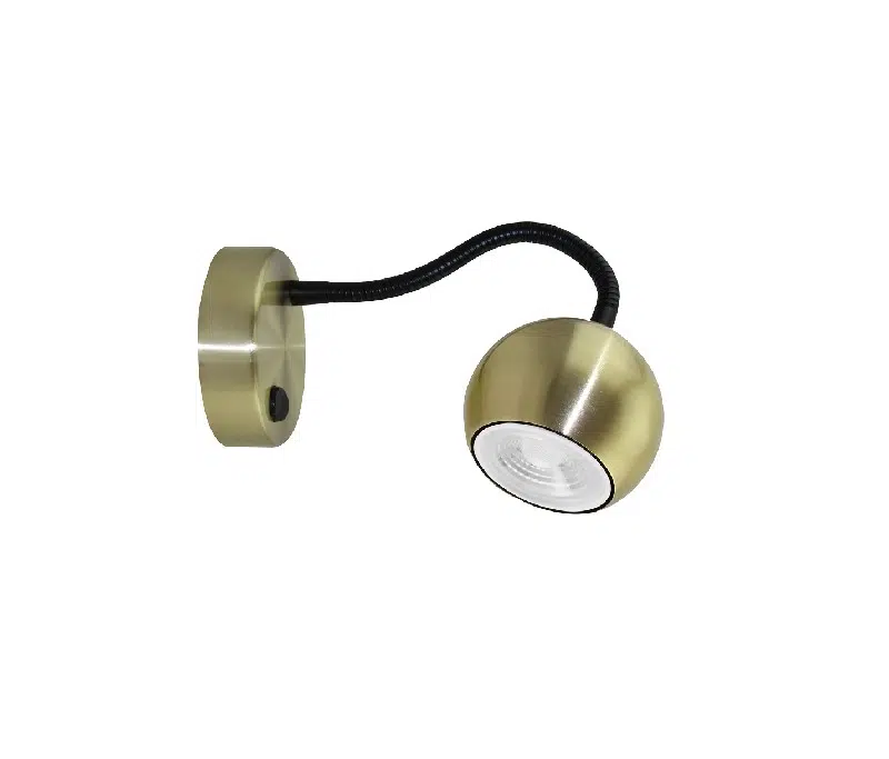 VENUS CABECERA - APLIQUE CABECERA REGULABLE ORO SATINADO DE 1 LUZ GU10