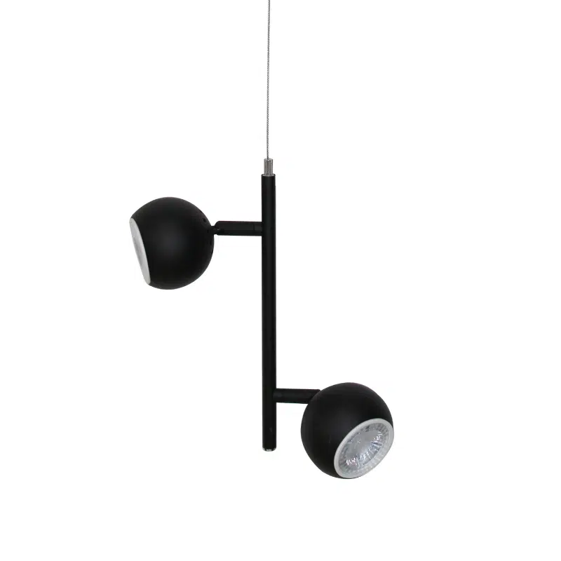 VENUS SUSPENSIÓN - COLGANTE SUSPENSIÓN 2 LUCES GU10 NEGRO