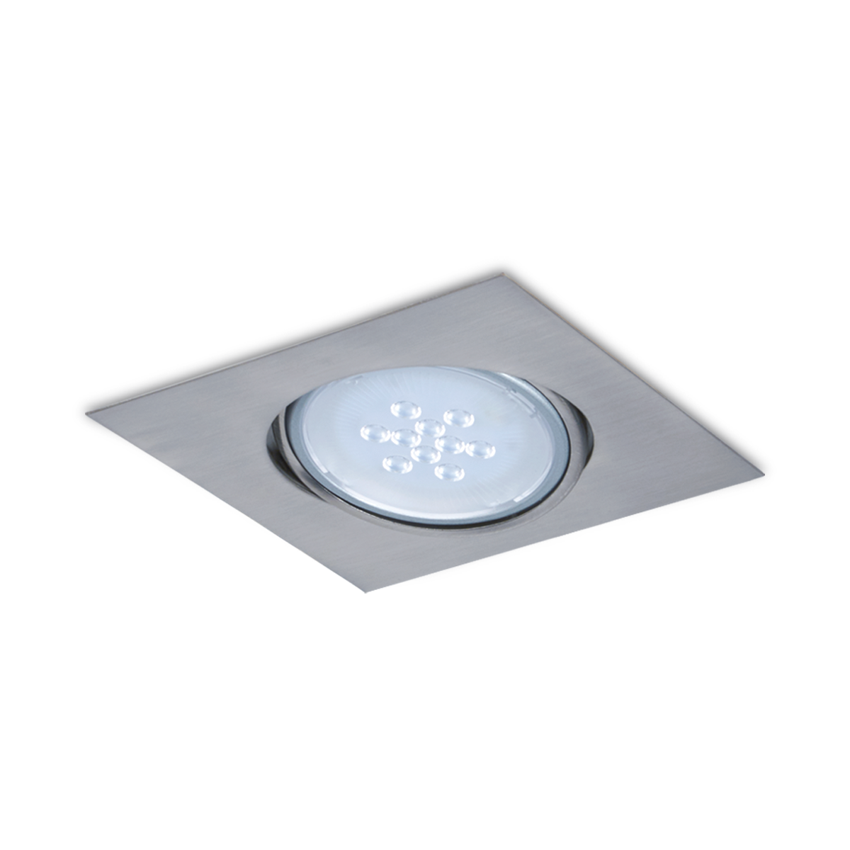 SPOT CUADRADO MOVIL 1L 175X175MM(ACERO) (G6171-13)