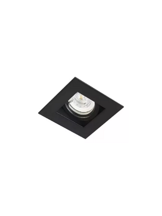 SPOT NEGRO EMBUTIR - 1 LUZ P/ DICROLED GU10 (G6400-02)