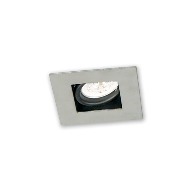 SPOT ACERO EMBUTIR - 1 LUZ P/ DICROLED GU10 (G6405-13)