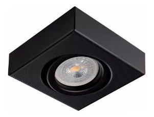 SEMI EMBUTIDO MOVIL CUADRADO - GU10 - NEGRO (6450-02)