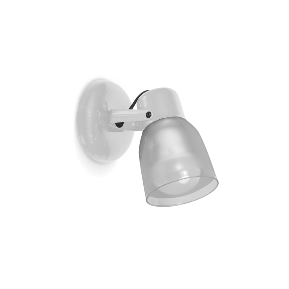 APLIQUE 1 LUZ BASE RED, TULIPA TERMOPLASTICA - BLANCO (LR5100-01)