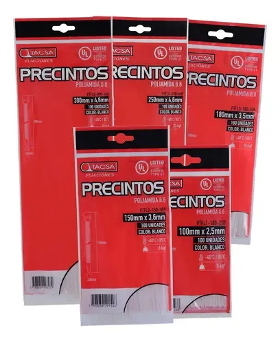 PRECINTOS 300MM X 4,6MM - BLANCO