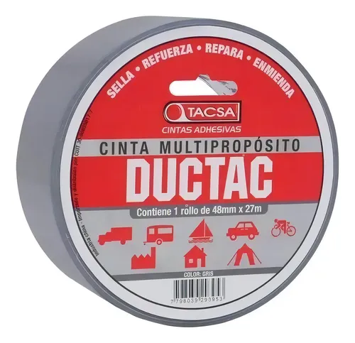 CINTA DUCTAC 48mm x 27m x 0,21 mm - GRIS