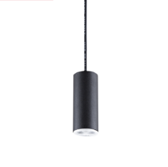 COLGANTE TUBO ECO 1 LUZ GU 10 NEGRO Ø50X120 (7921-02)
