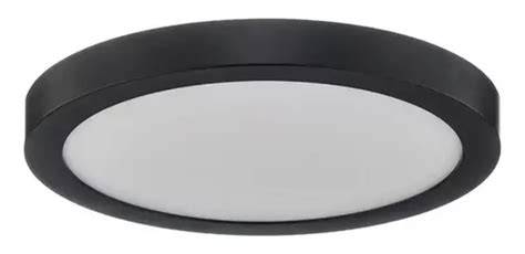 PLAFON APLICAR LED REDONDO 24W LUZ CALIDA - MARCO NEGRO